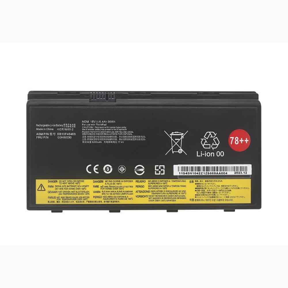 15V 6.4Ah 00HW030 Laptop Battery for Lenovo ThinkPad P70 P71