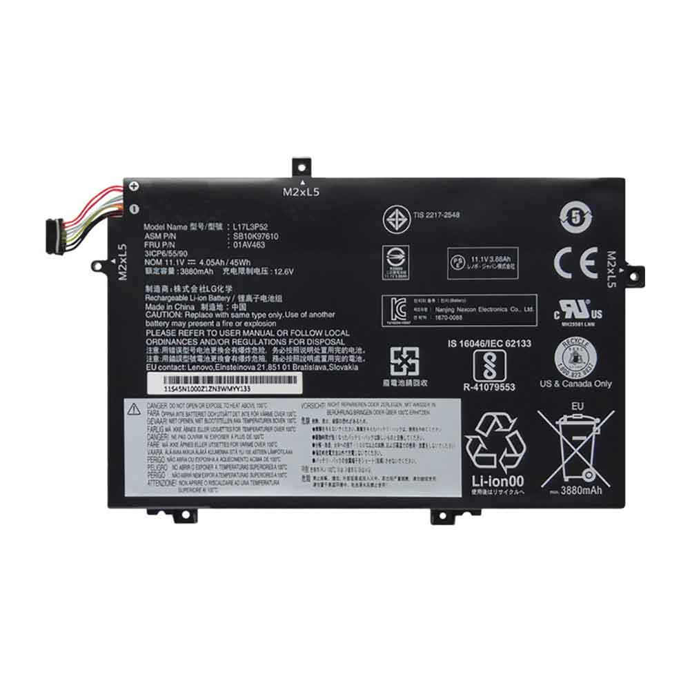 11.1V 45Wh 01AV463 Laptop Battery for Lenovo ThinkPad L480 L580