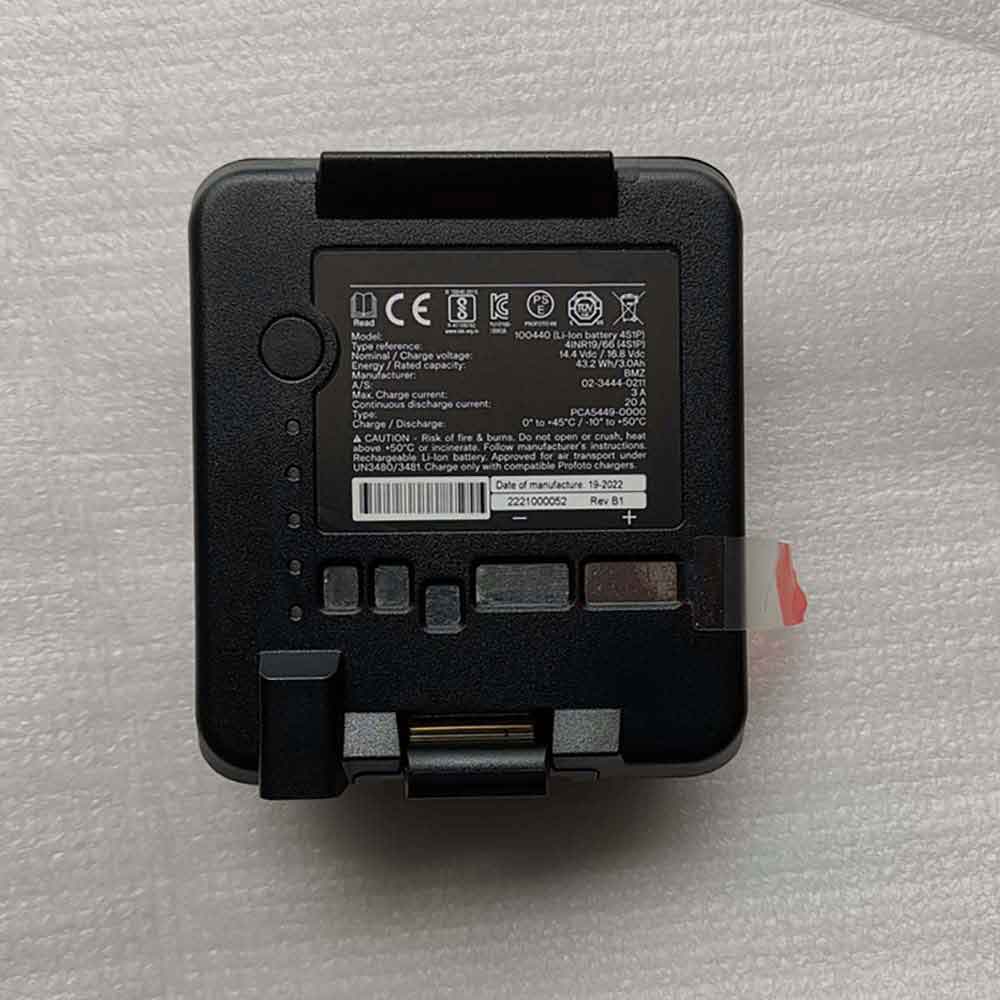 14.4V 43.2Wh 100440 Electronic Batteries for Profoto B10