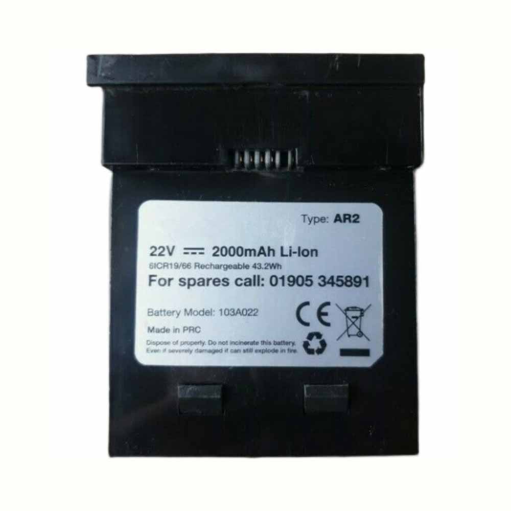 22V 2000mAh Gtech AR2 Vacuum Cleaner Replacement Battery
