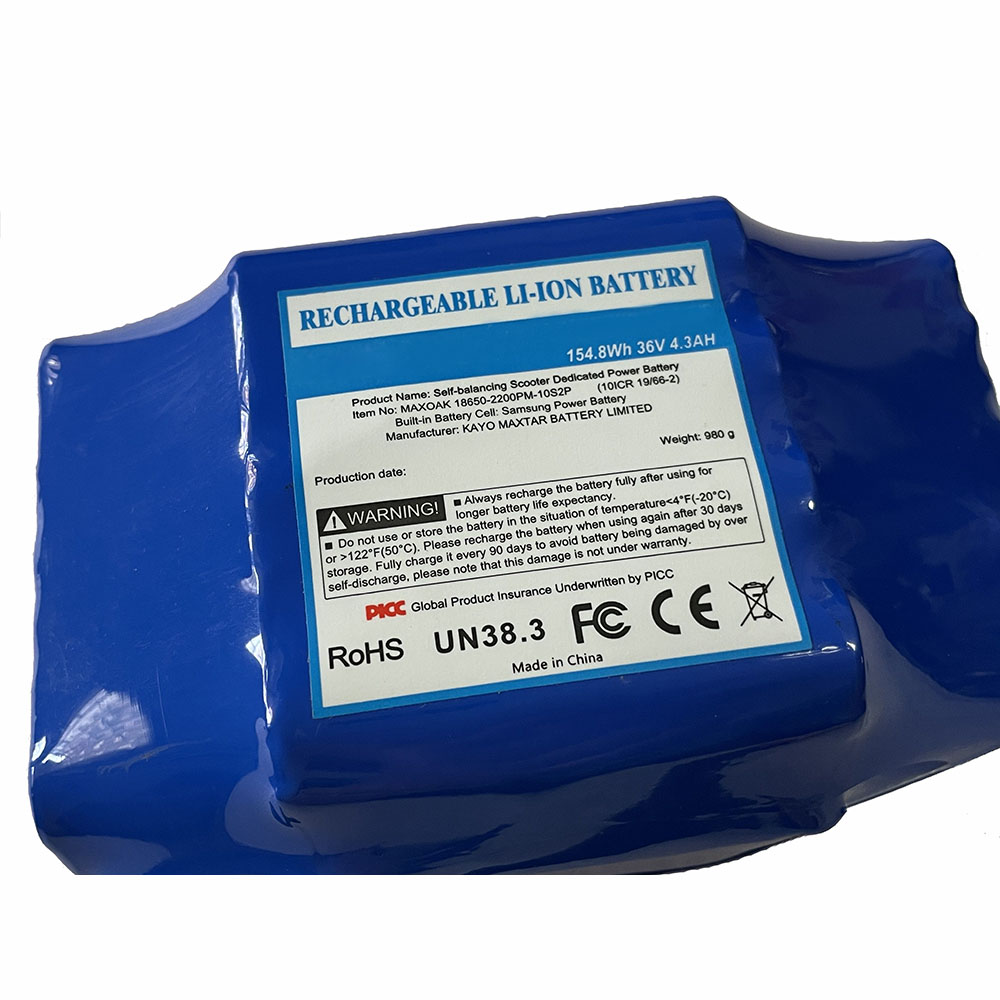 18650 4.3Ah/154.8WH Replacement battery for Smart Self Balancing 2 Wheels Electric Unicycle Scooter