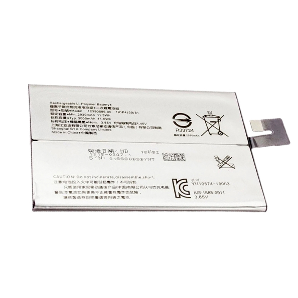 3.85V/4.4V 3000mAh/11.6WH 12390586-00 Smartphone Battery for Sony Xperia 10 Plus