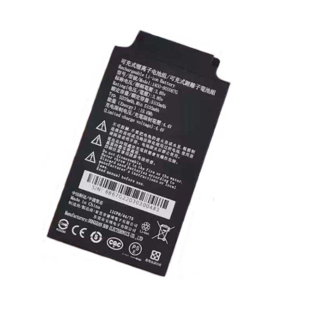 3.85V 5100mAh 1400-900067G Barcode Scanners Battery for Unitech HT330 PDA