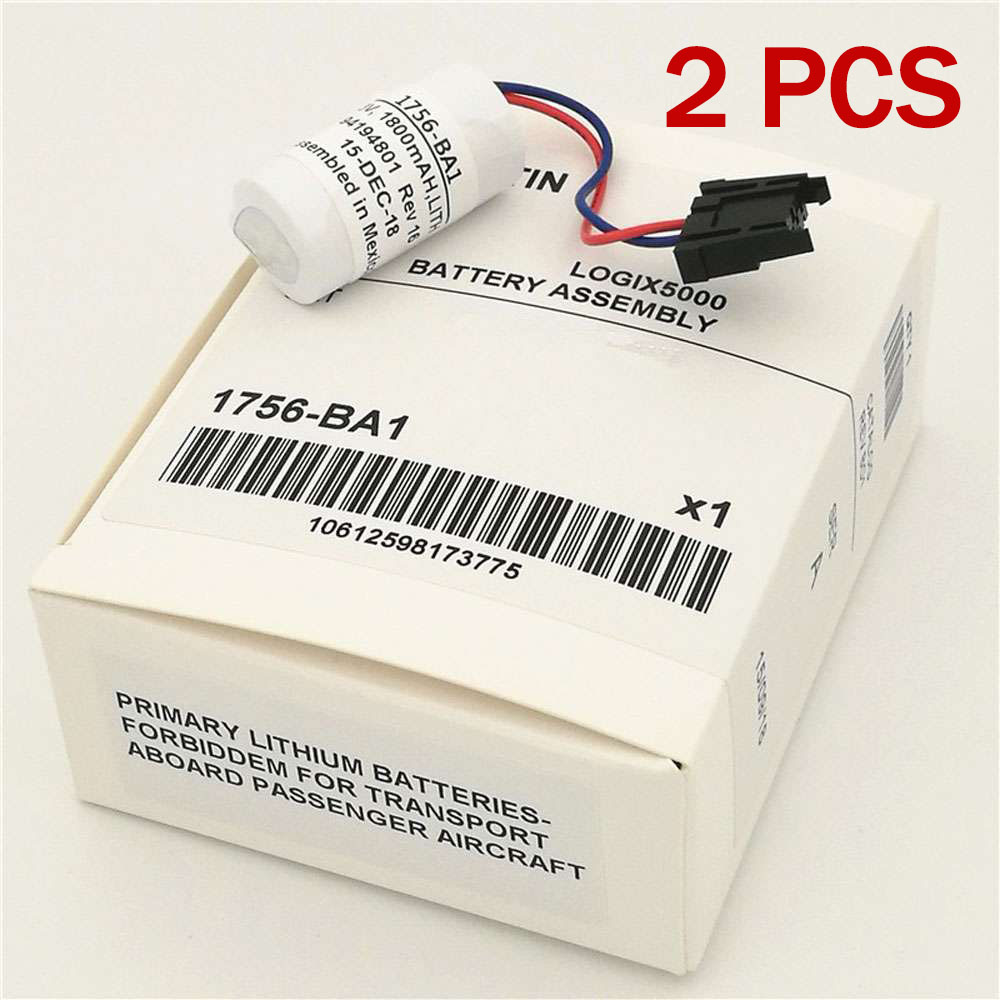 3.0V 1800 mAh 2pcs Allen Bradley 1756-L1M3 ControlLogix Replacement Battery