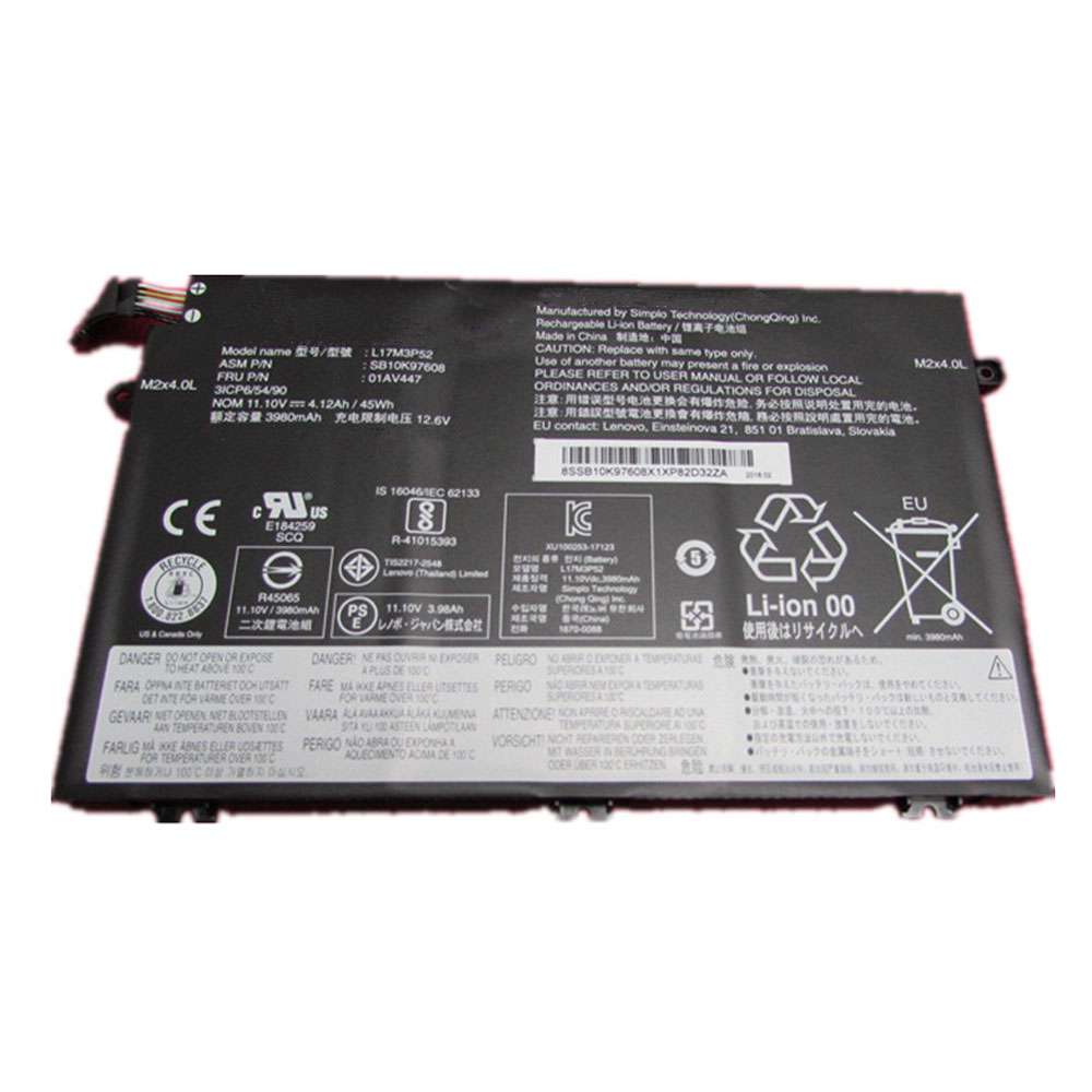Lenovo 01AV447 SB10K97608 Series battery