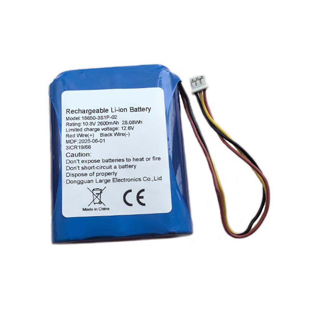 10.8V 2600mAh 18650-3S1P-02 Medical Battery for Medcaptain SYS50/52