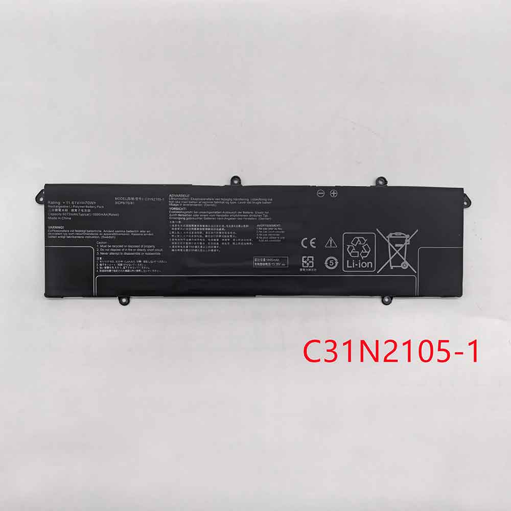 11.61V 6072mAh C31N2105-1 Laptop Battery for Asus Creator Q530V Q540V