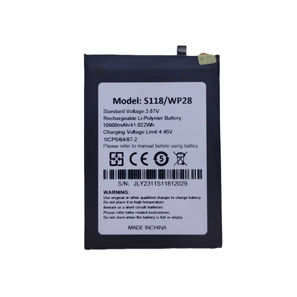 3.87V 10600mAh S118/WP28 Smartphone Battery for Oukitel WP28 S118 WP36