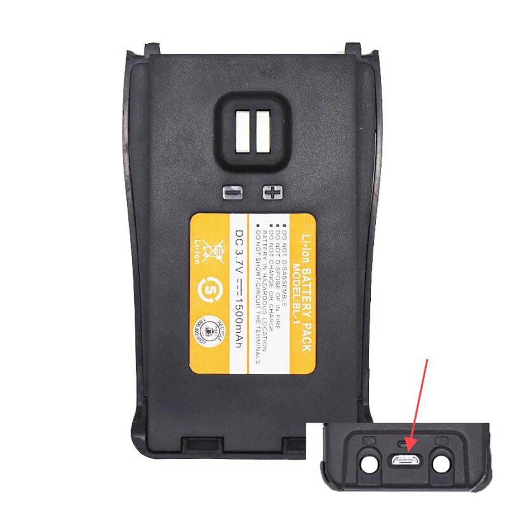 3.7V 1500mAh BL-1 Radio Communication Battery for Baofeng BF-888H BF-888S