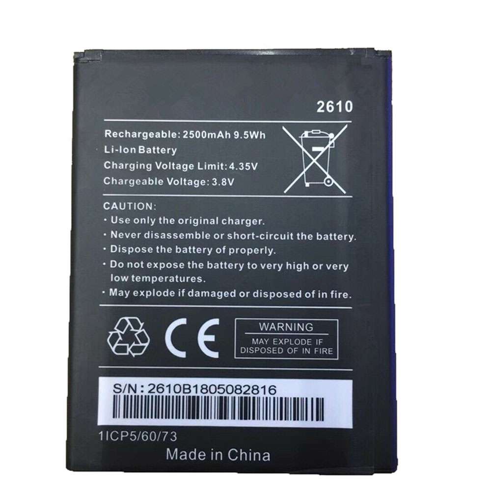 3.8V/4.35V 2500mAh/9.5WH Wiko 2610 Replacement Battery