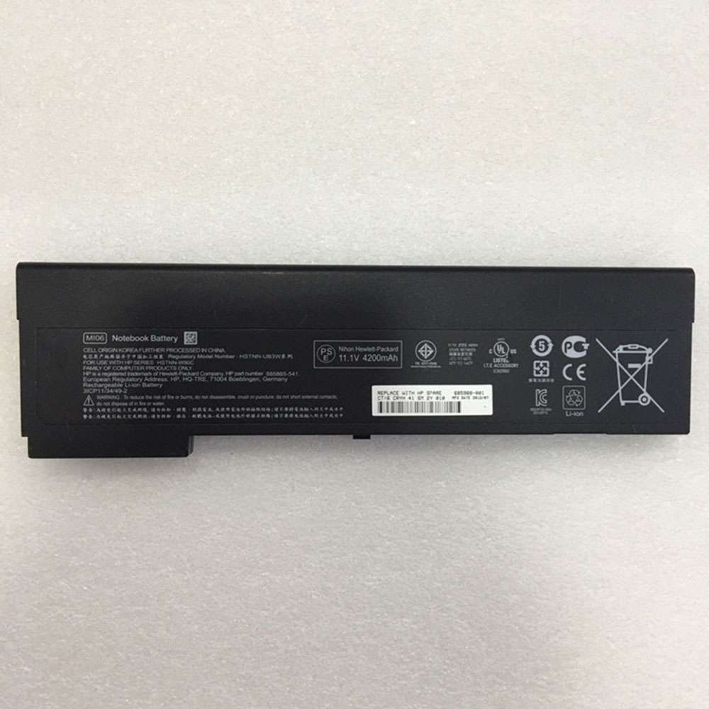 11.1V/10.8V (Not compatible 14.8V 30wh) 44Wh MIO6 Laptop Battery for HP EliteBook 2170p