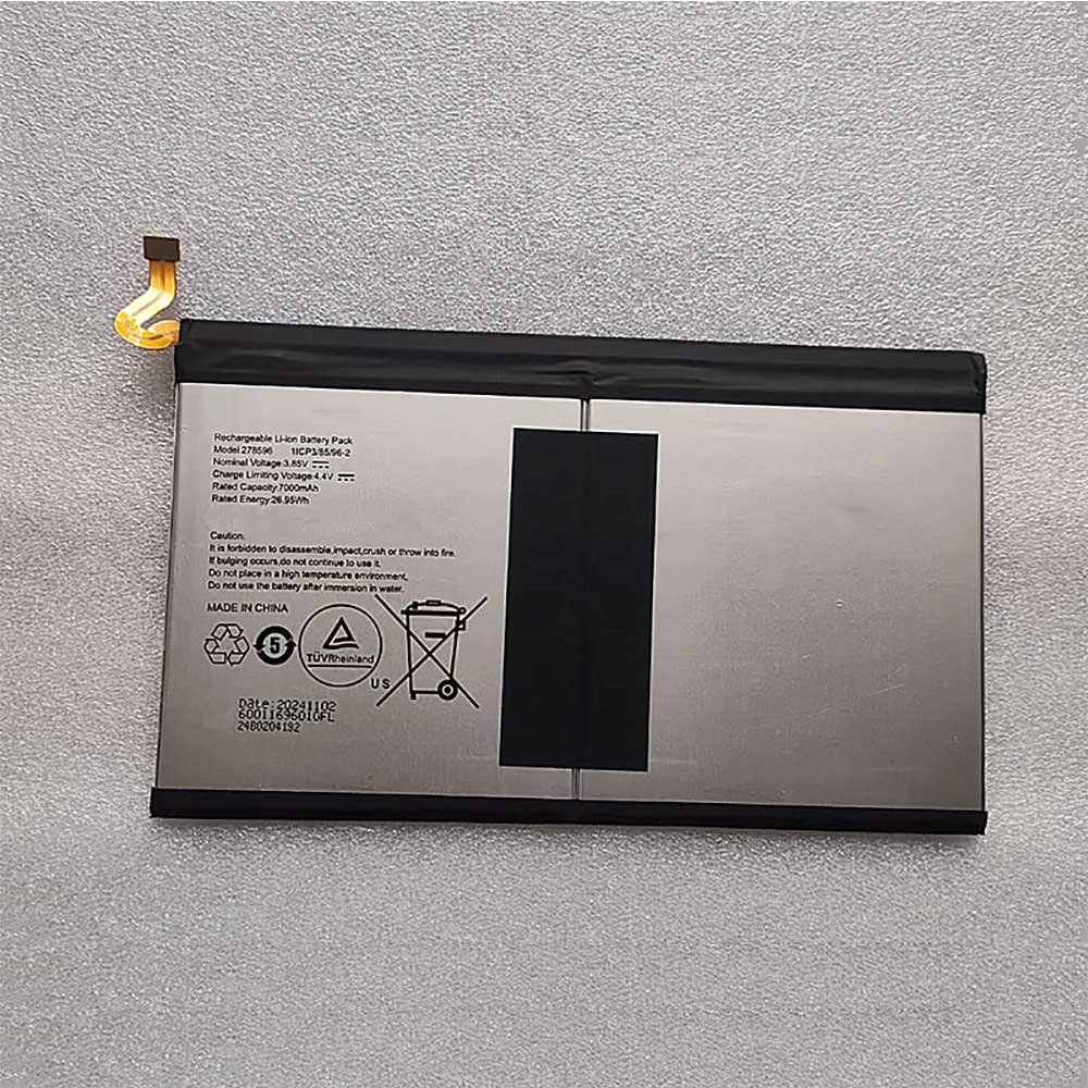 3.85V 611mAh 278596 Tablet Battery for Zuoyebang 278596