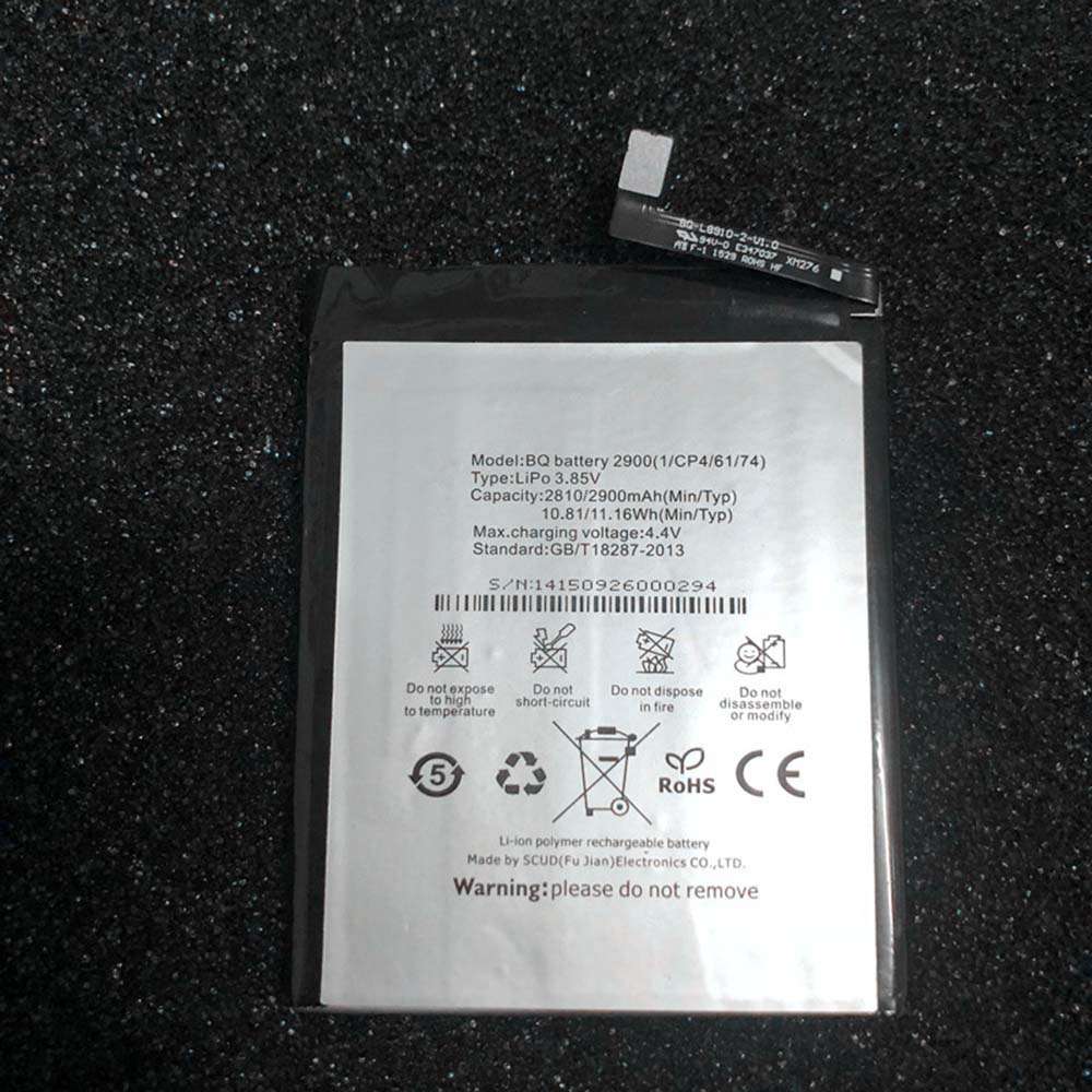 3.85V/4.4V 2810mAh/10.81WH BQ Aquaris X5/2900 Replacement Battery