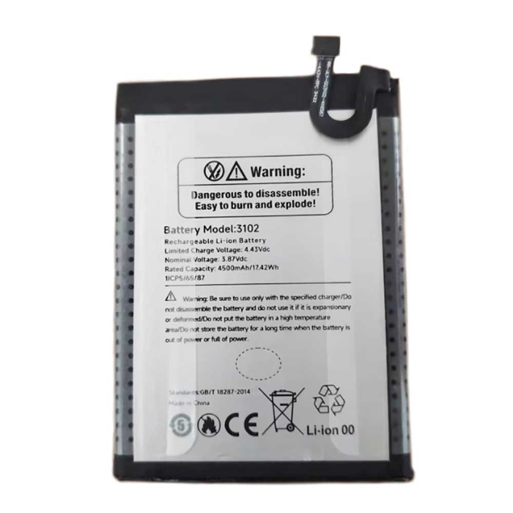 3.87V 4500mAh/17.42Wh 3102 Smartphone Battery for Ulefone Note 14