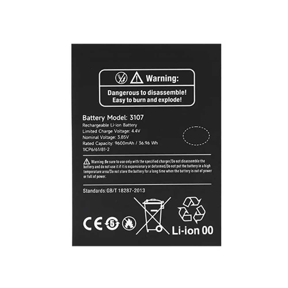 3.85V 9600mAh/36.96Wh 3107 Smartphone Battery for Ulefone Armor 21