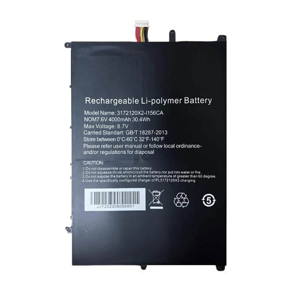 7.6V 4000mAh/30.4Wh 3172120X2-I156CA Laptop Battery for Ipason MaxBook P1 G154GPJ41