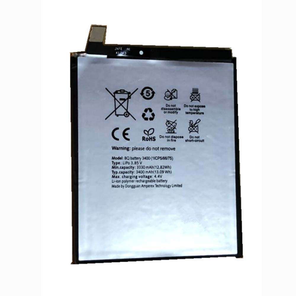 3.85V/4.4V 3330mAh/12.82WH BQ Aquaris V PLUS/ VS PLUS 3400(1ICP5/66/75) Replacement Battery