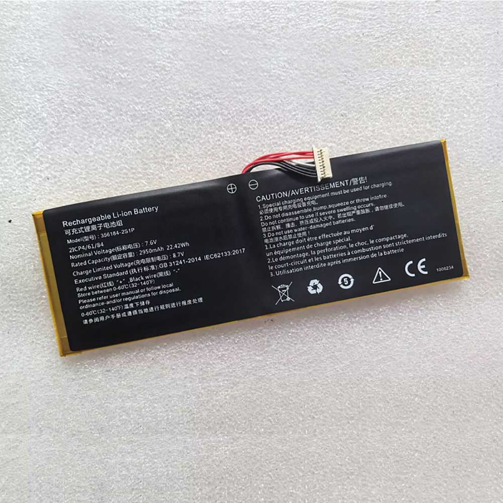 7.6V 2950mAh 356184-2S1P Tablet Battery for Chuwi Hi10 Go N5100