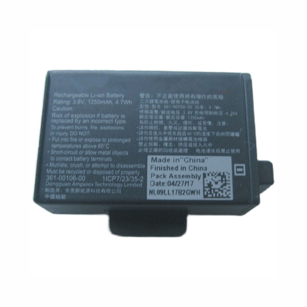 3.8V/4.4V 1250MAH/4.7WH 361-000106-00 Camera Battery for Garmin VIRB 360 Action Camera