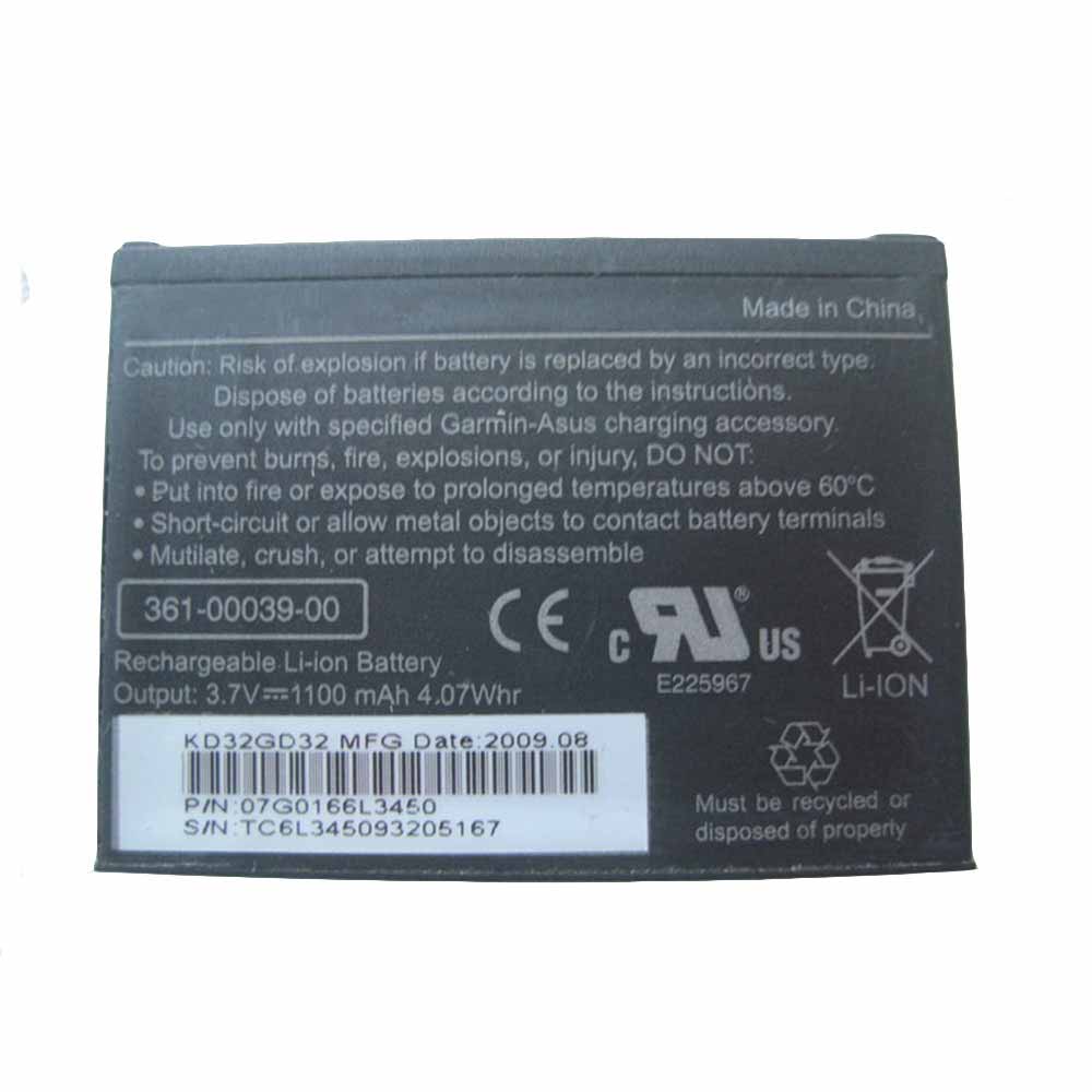 3.7V 1100mAh Garmin Nuvifone G60 Nuvi295 Replacement Battery