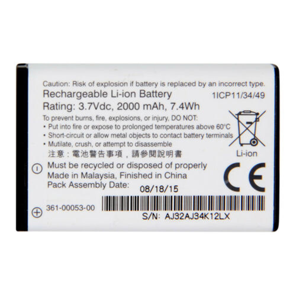 3.7V/4.2V 2000mAh/7.4Wh Garmin Edge 500 510 520 Cycling Receiver Replacement Battery