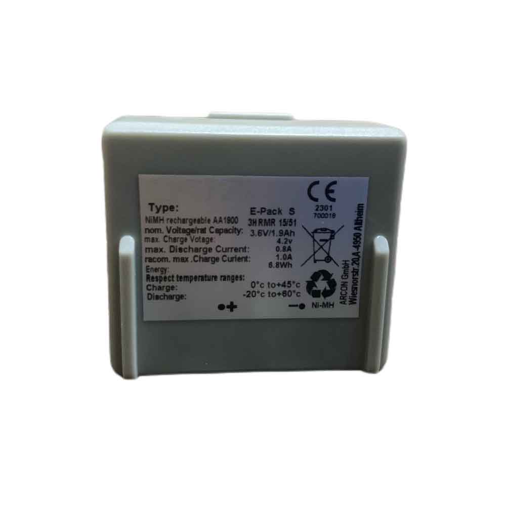 3.6V 1900mAh 3HRMR Electronic Batteries for Arcon 3HRMR 700018