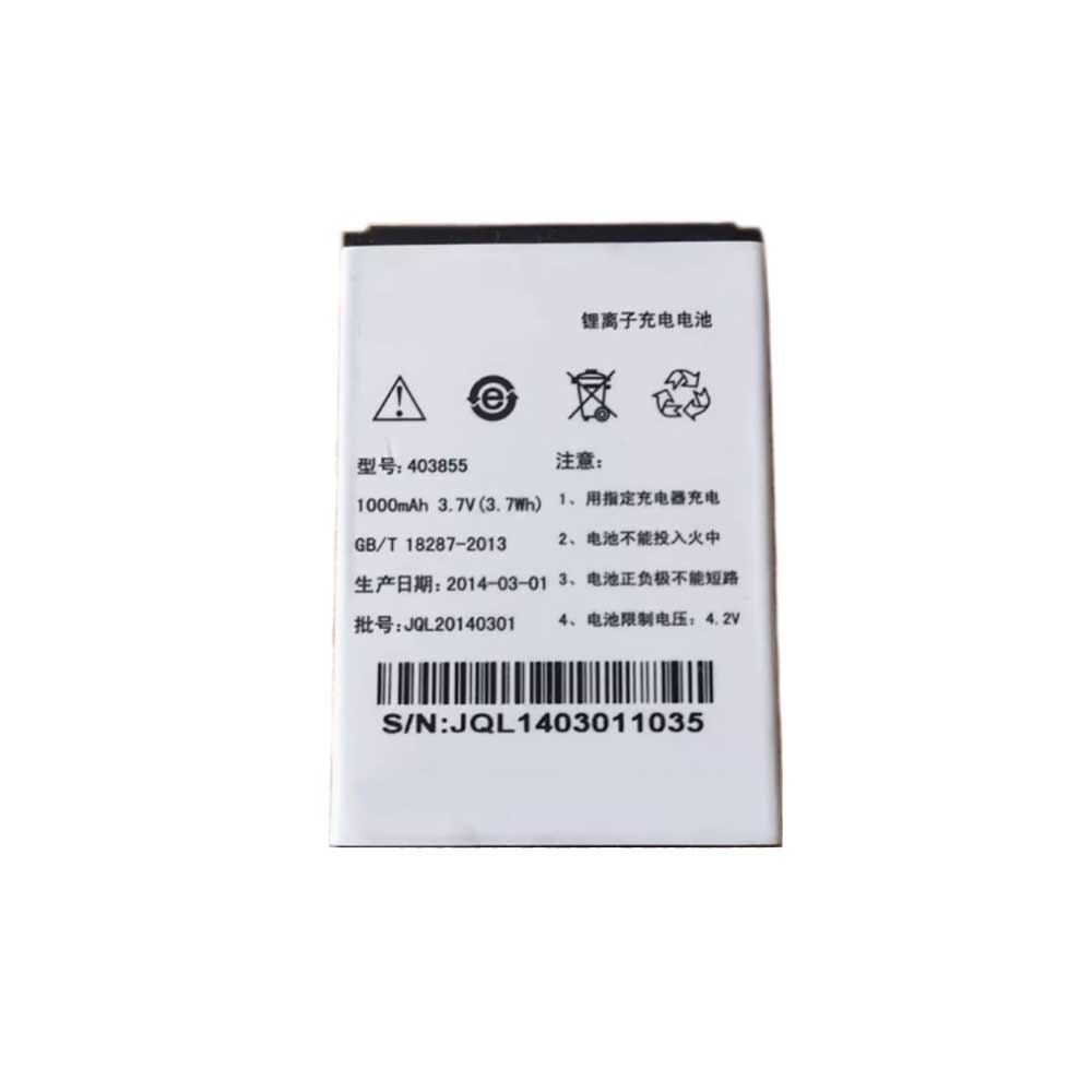 3.7V 1000mAh/3.7Wh 403855 Smartphone Battery for Desay T296
