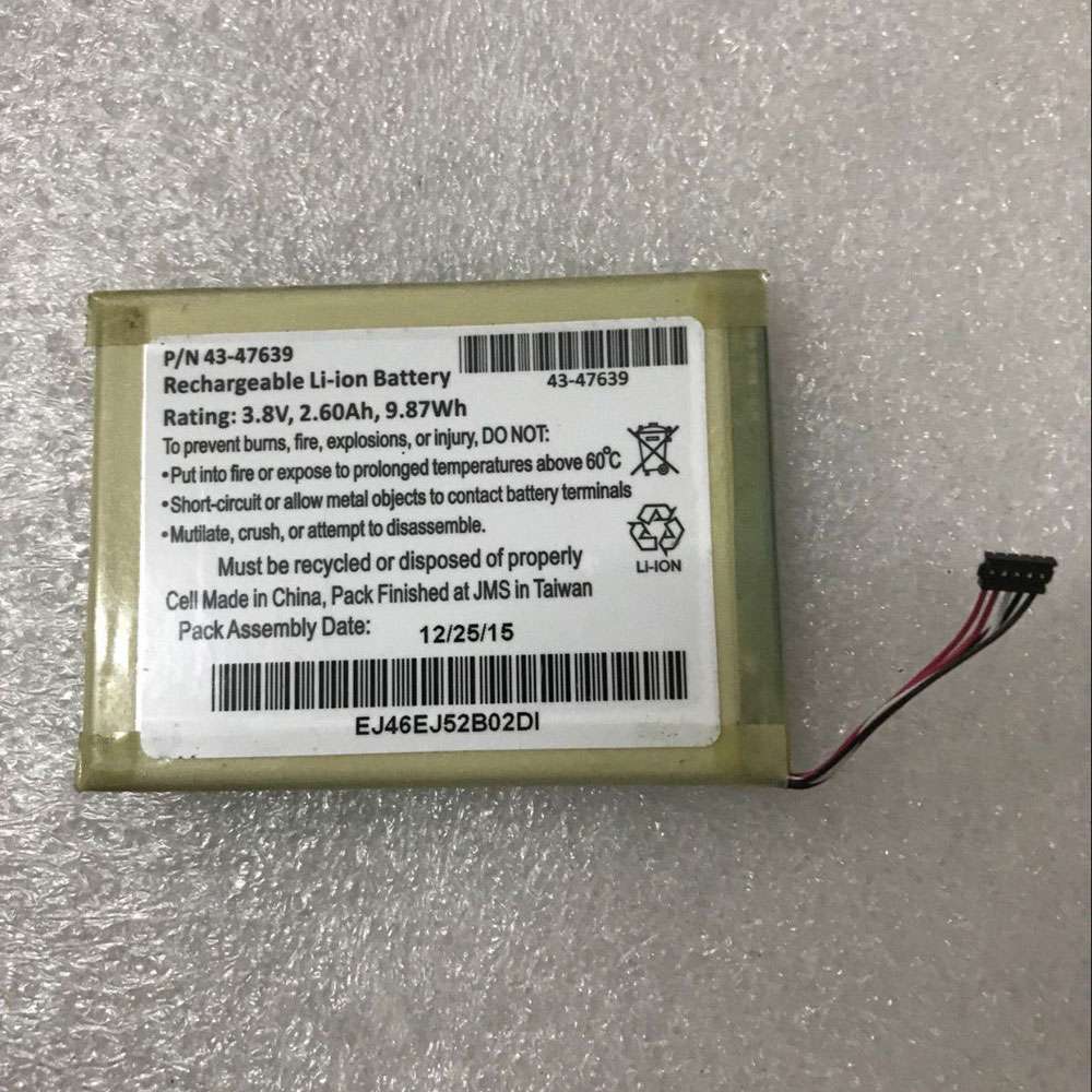 3.8V 2600MAH/9.87WH 43-47639 Smartphone Battery for JSM 12/25/15