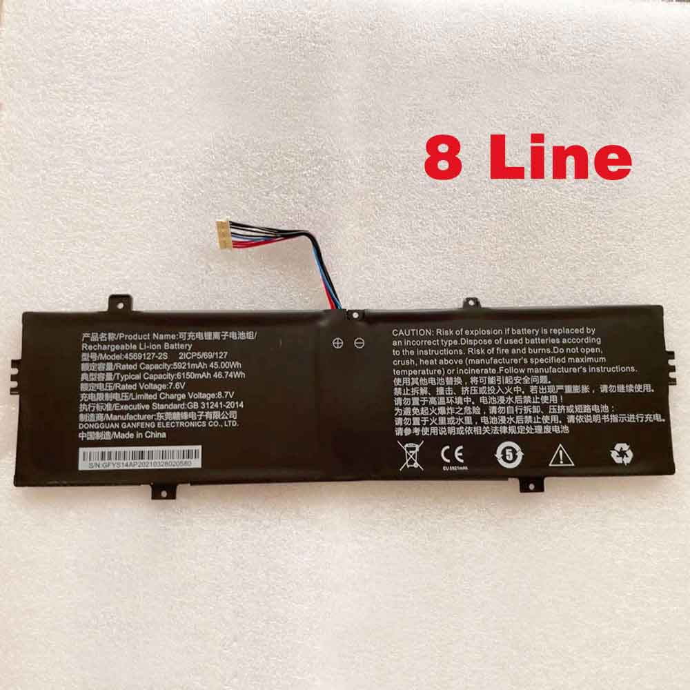 7.6V 6150mAh 4569127-2S Laptop Battery for Hasee X4 D2 X3 D1 HNX4S01 40073245 3770300