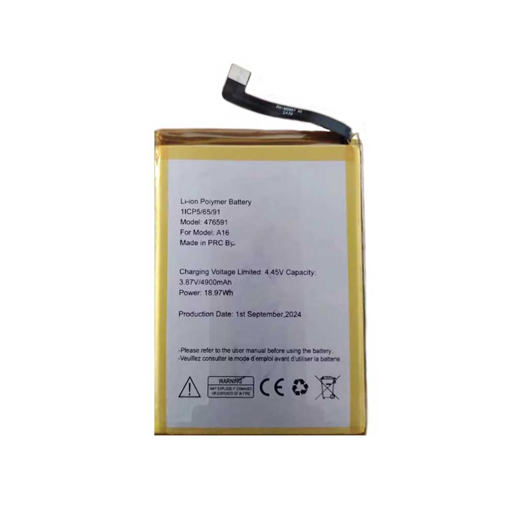 3.87V 4900mAh 476591 Smartphone Battery for Novey Aplha A16
