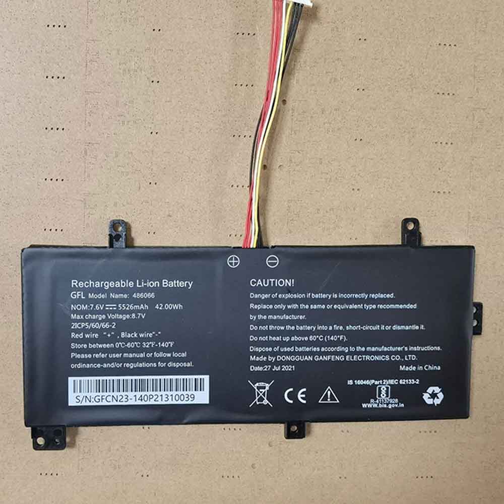 7.6V 5526mAh 486066 Laptop Battery for Other 486066