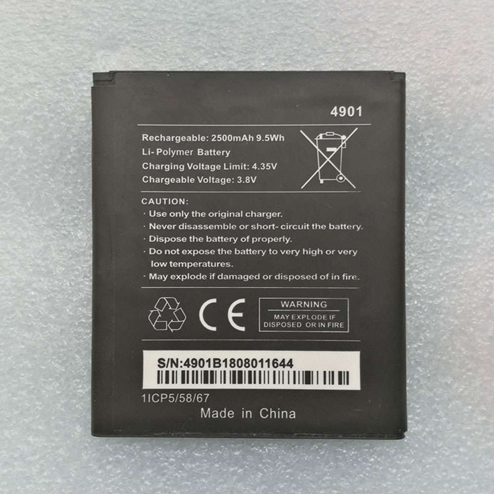 3.8V/4.35V 2500MAH/9.5WH Wiko 4901 Tommy 2 Wiko - Envoi Suivi Replacement Battery