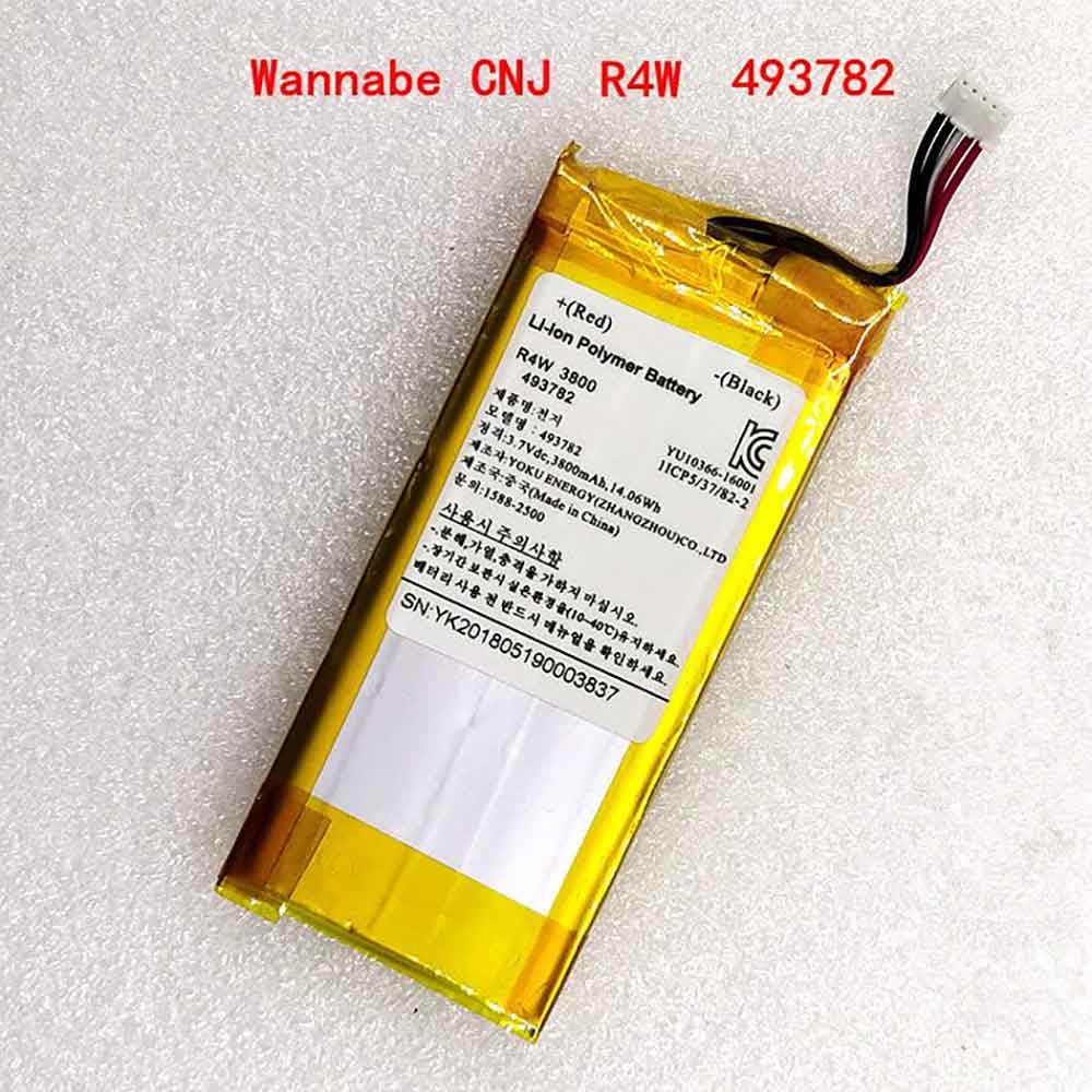 3.7V 3800mAh 493782 Camera Battery for Wannabe CNJ R4W 493782 KA26-1P YOKU