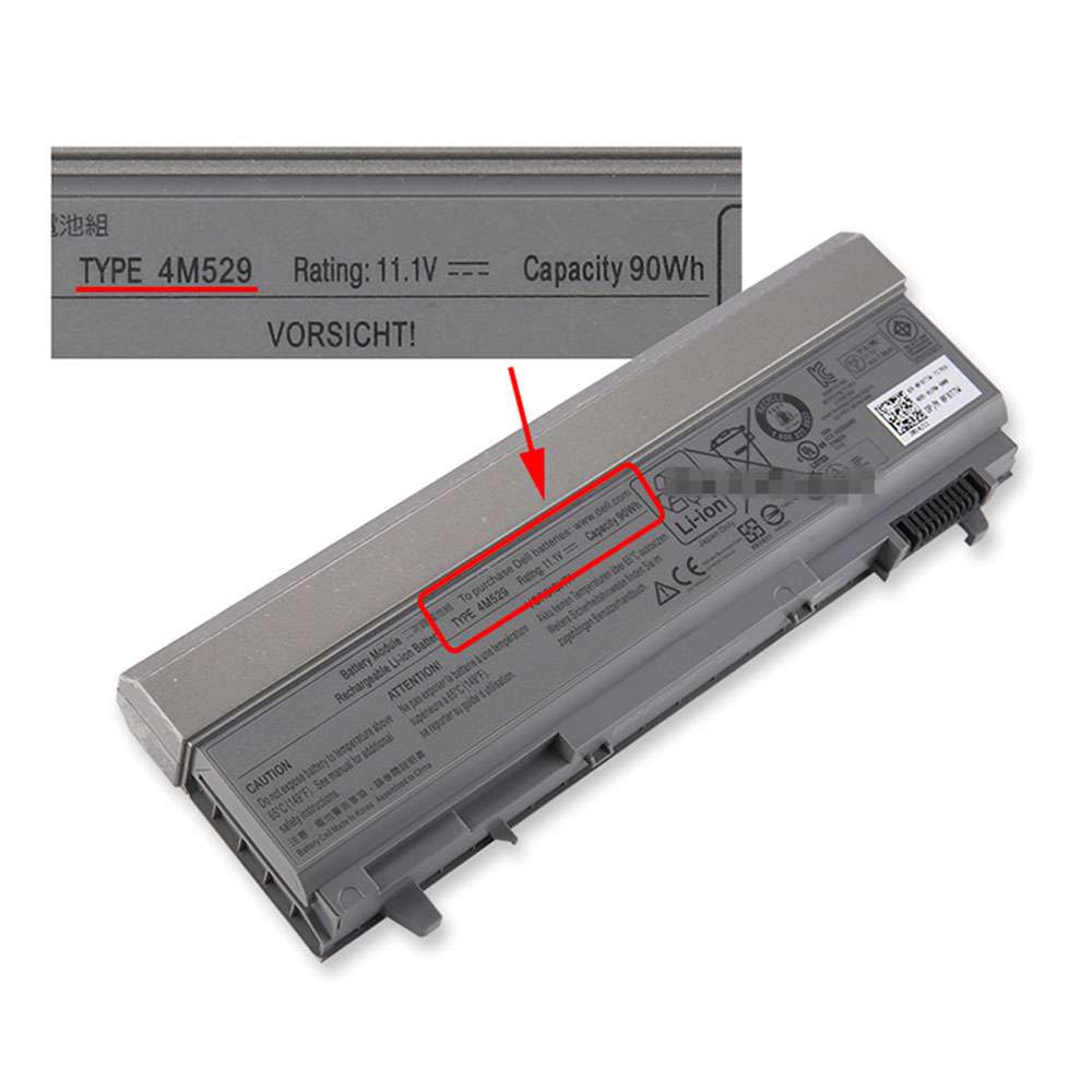 11.1V/10.8V 8100mAh/90Wh 4M529 Laptop Battery for Dell E6410 E6400 E6500 E6510