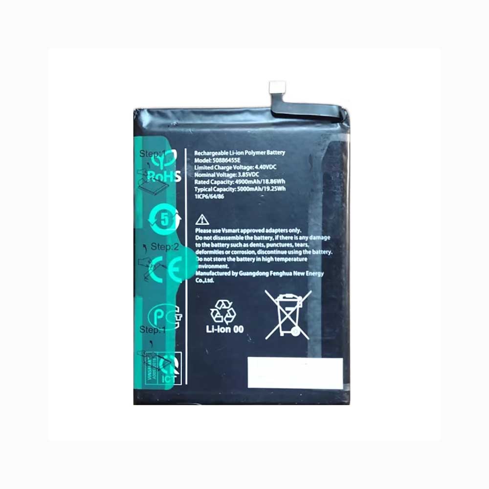 3.85V 5000mAh 50886455E Smartphone Battery for Vsmart Joy 4