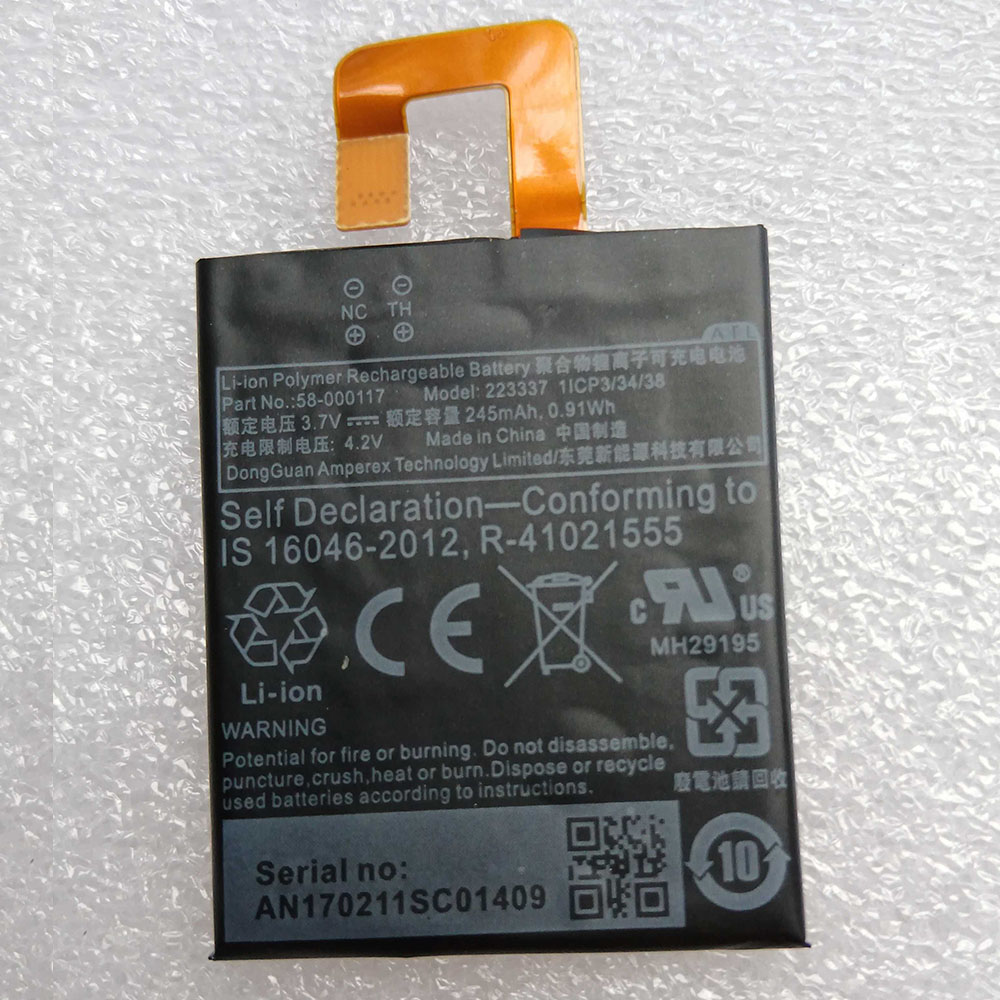 3.7V/4.2V 245mAh 58-000117 Tablet Battery for Amazon Kindle KO1 Oasis 1/2 SW56RW