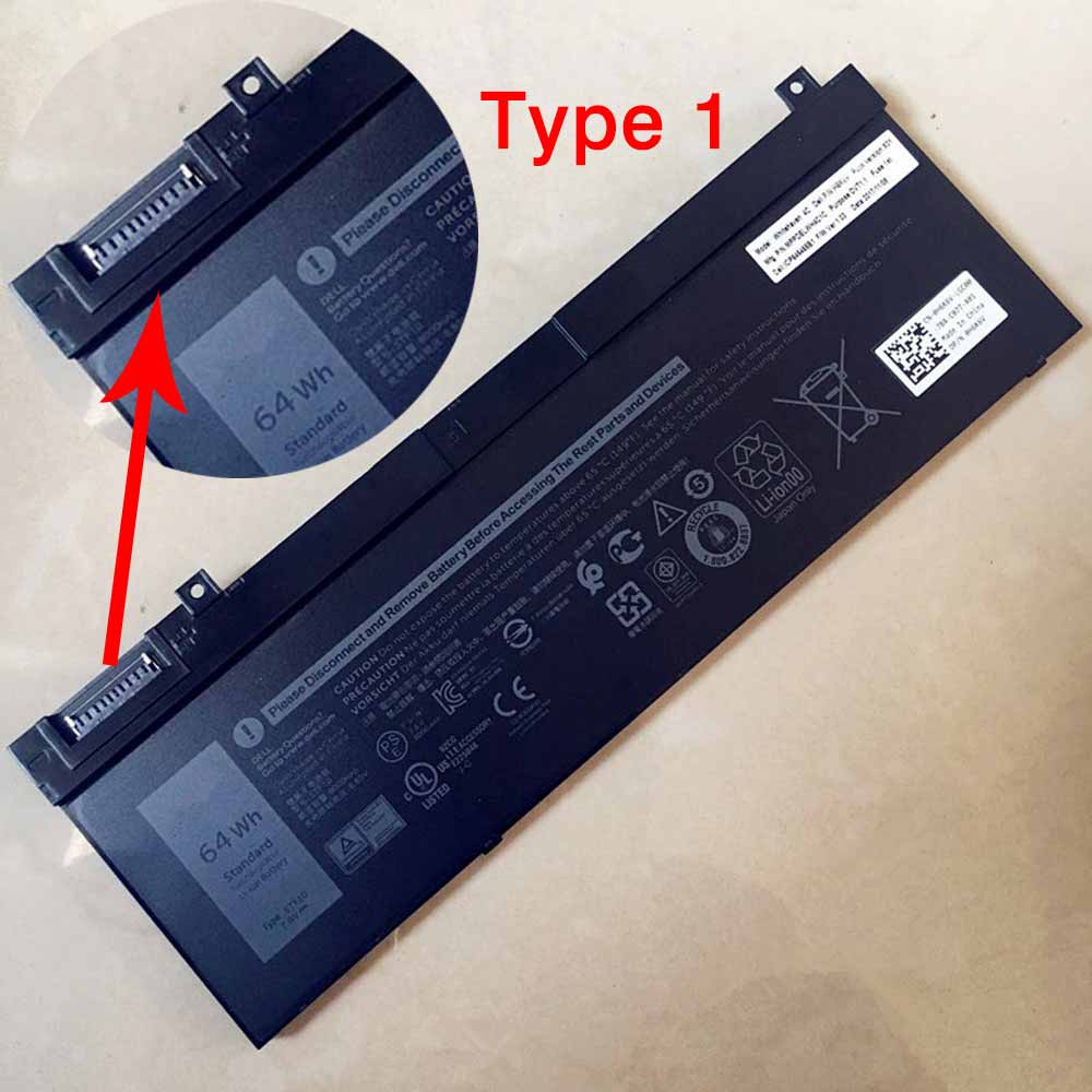 7.6V 64WH 5TF10 Laptop Battery for Dell Precision 7530 Series