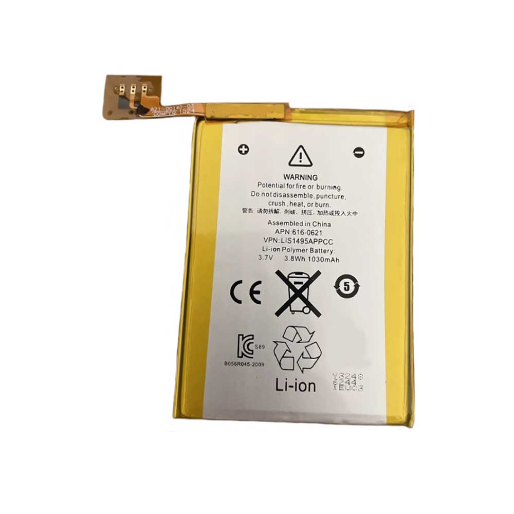 3.7V 1030mAh 616-0621 MP3 Audio Player Battery for Apple Ipod Touch 5