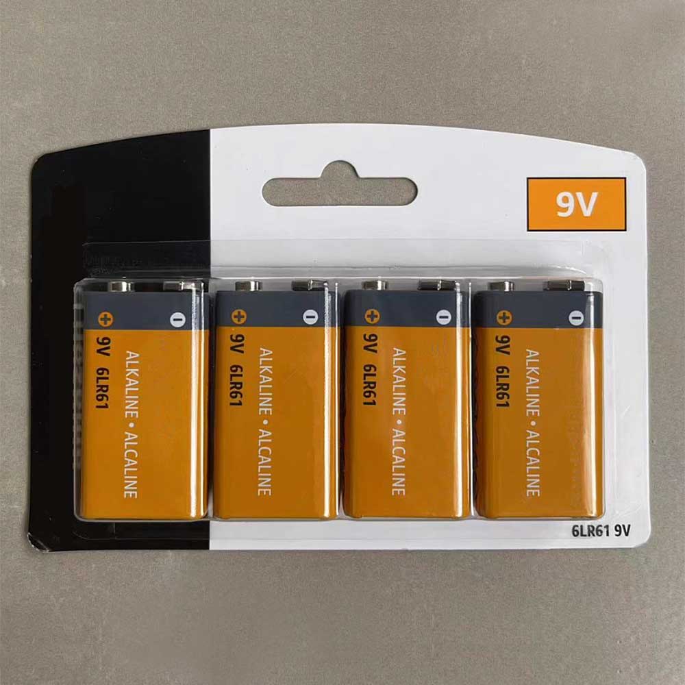 Amazon Basics 4-PACK 9 Volt Alkaline Everyday Smoke Detectors battery