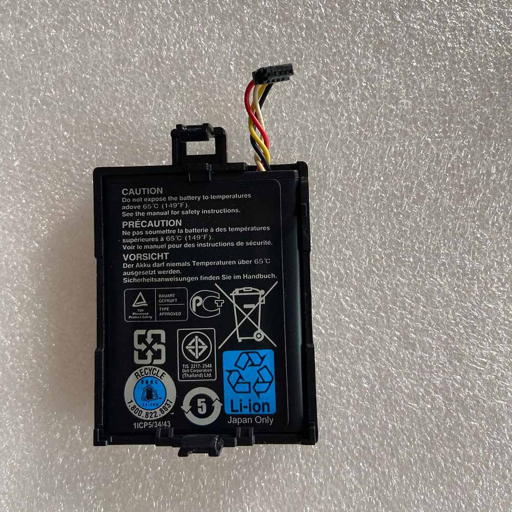 3.7V 1.5Wh/500mah Dell PERC RAID H710P H710 H810 Replacement Battery