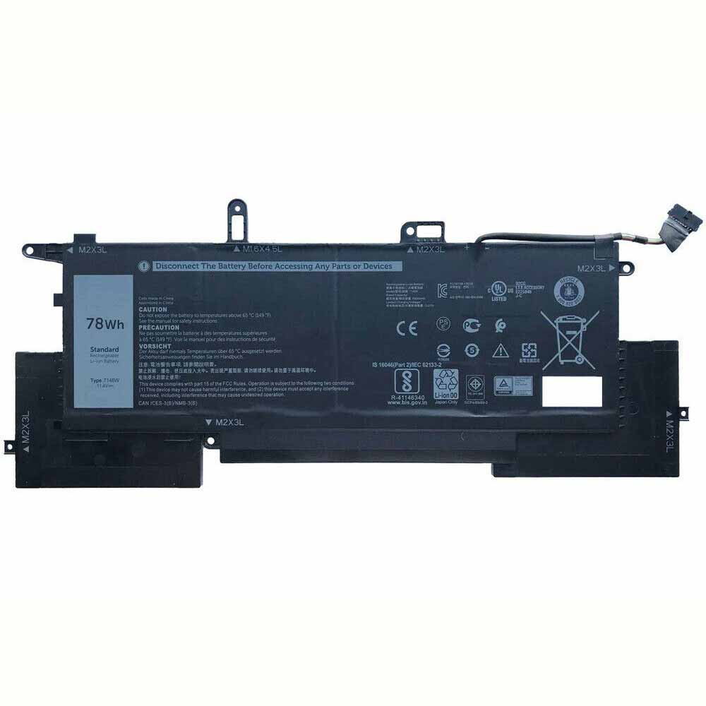 11.4V 78Wh 7146W Laptop Battery for Dell Latitude 7400 2-In-1