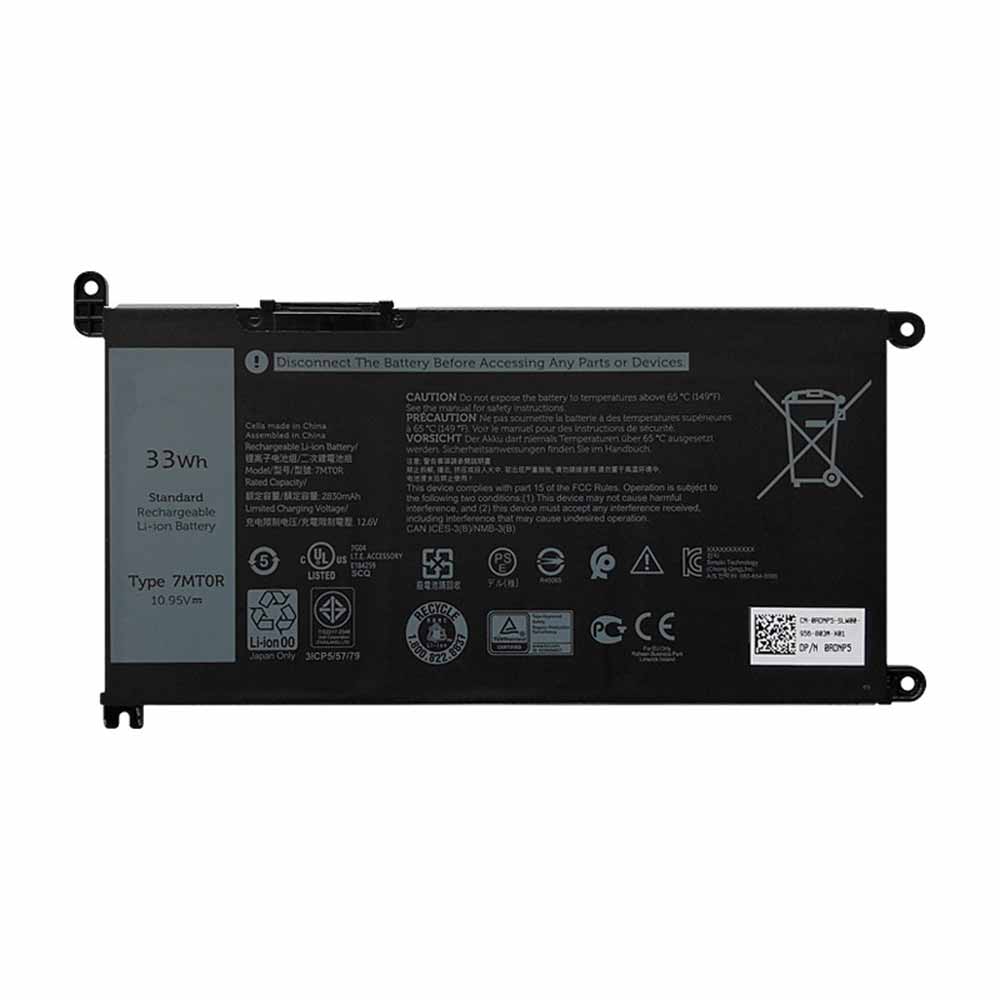 10.95V 33Wh 7MTOR Laptop Battery for Dell Chromebook 3400 5488 5493 5593