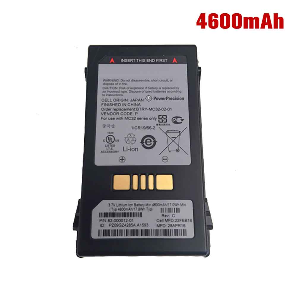 3.7V 4600mah/17wh(Not suitable for 2740MAH, battery size and thic 82-000012-01 Laptop Battery for Symbol Motorola Zebra MC32 MC32N0