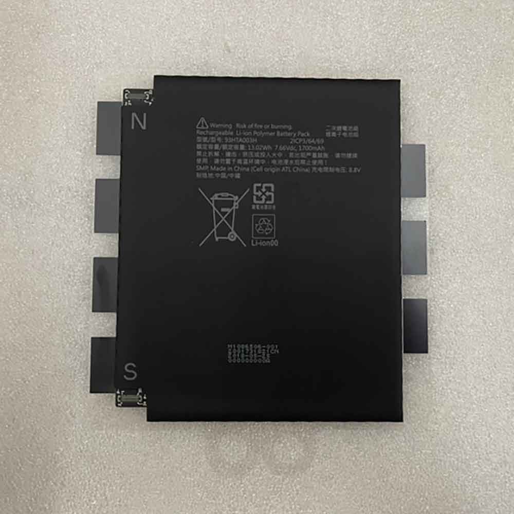 7.66V 1700mAh 93HTA003H Laptop Battery for Microsoft 93HTA003H