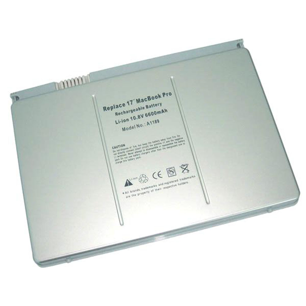 10.8V 6600mAh/68WH A1189 Laptop Battery for Apple MacBook Pro 17 17-inch A1151 MA092 MA611 MA897
