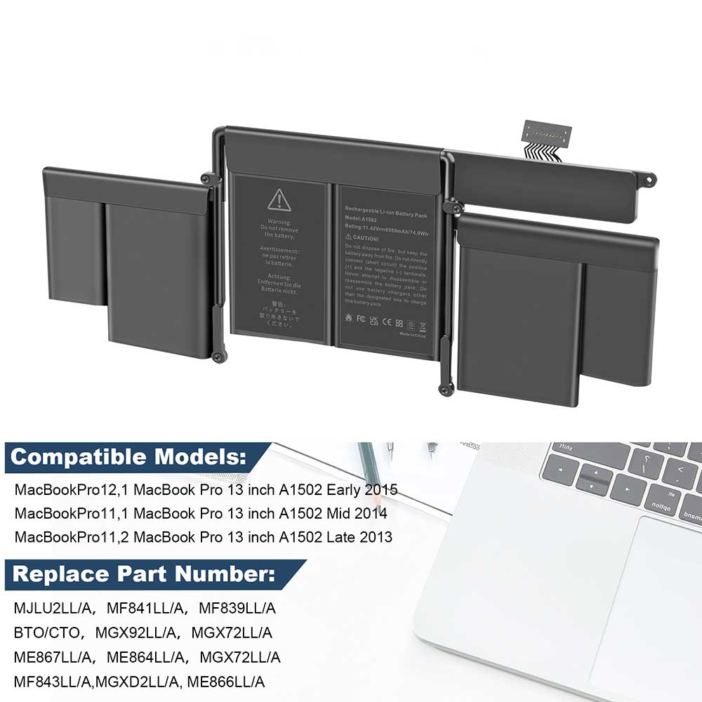 Apple MacBook Pro 13 inch A1502 Retina Early 2015 battery