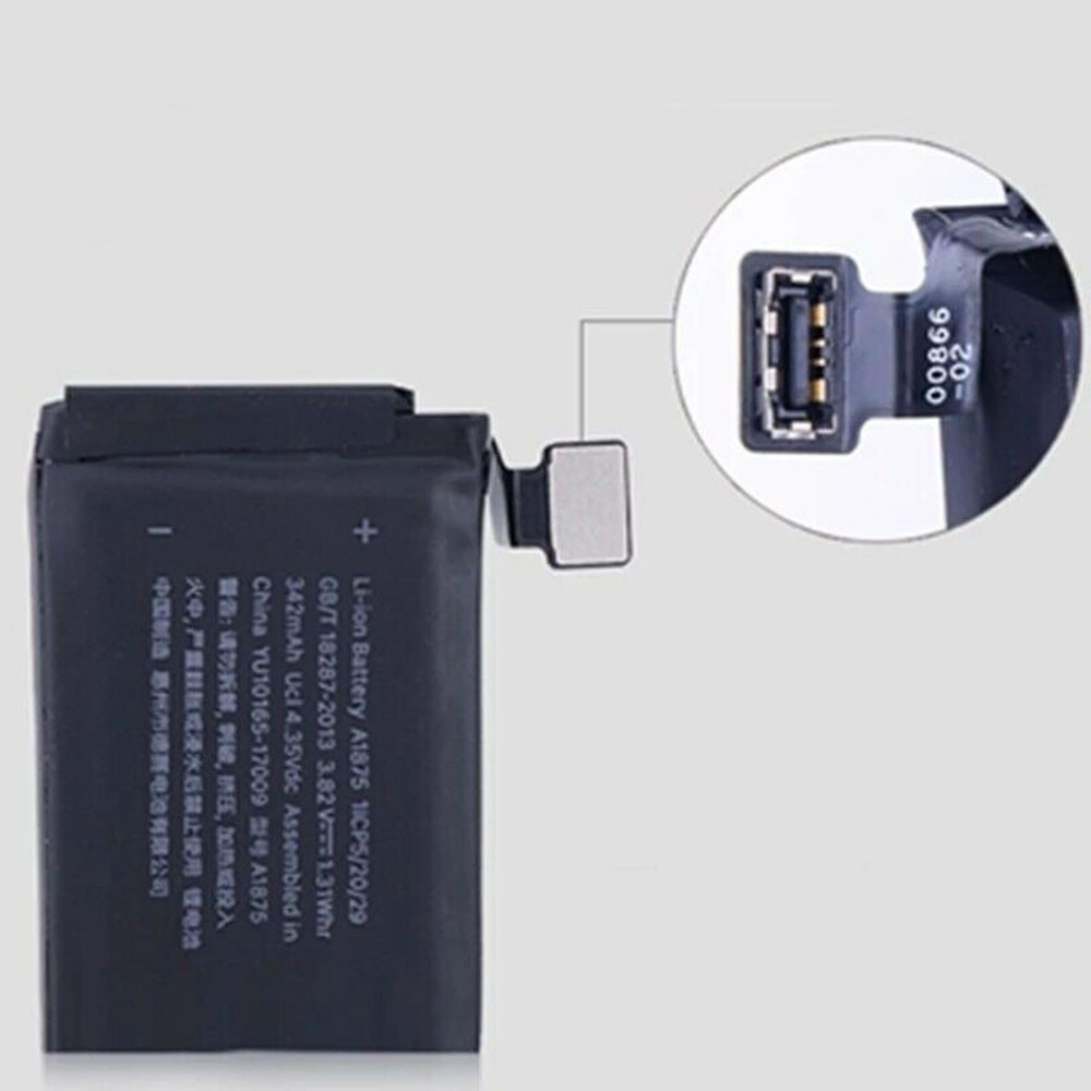 3.82V/4.4V 1.31Wh/342mAh Apple Watch Series 3 GPS LTE 42mm Replacement Battery