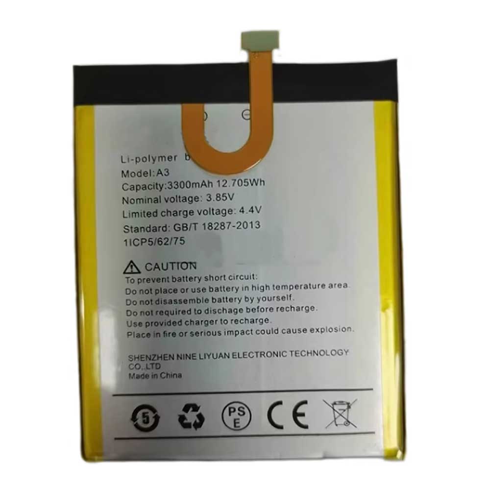 3.85V 3300mAh A3 Smartphone Battery for Umidigi A3