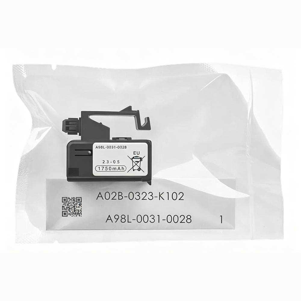 3V 1750mAh Fanuc A98L-0031-0028 A02B-0323-K102 Replacement Battery