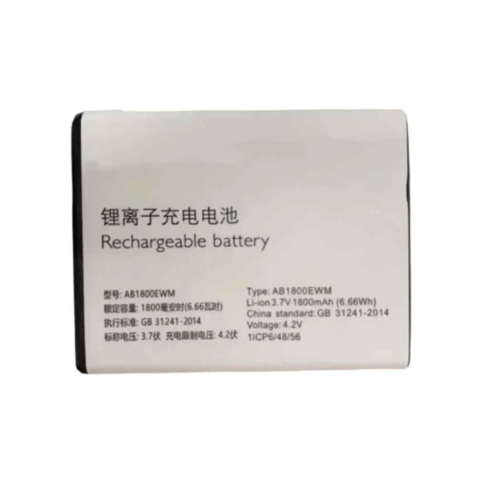 3.7V 1800mAh AB1800EWM Smartphone Battery for Philips E535